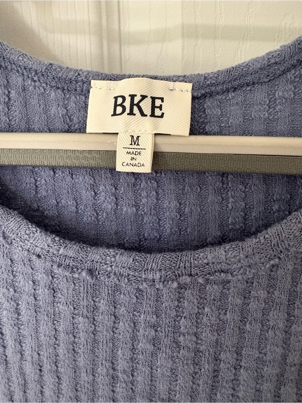 BKE Blue Ribbed Razor Back Knit Tank - Picture 3 of 3